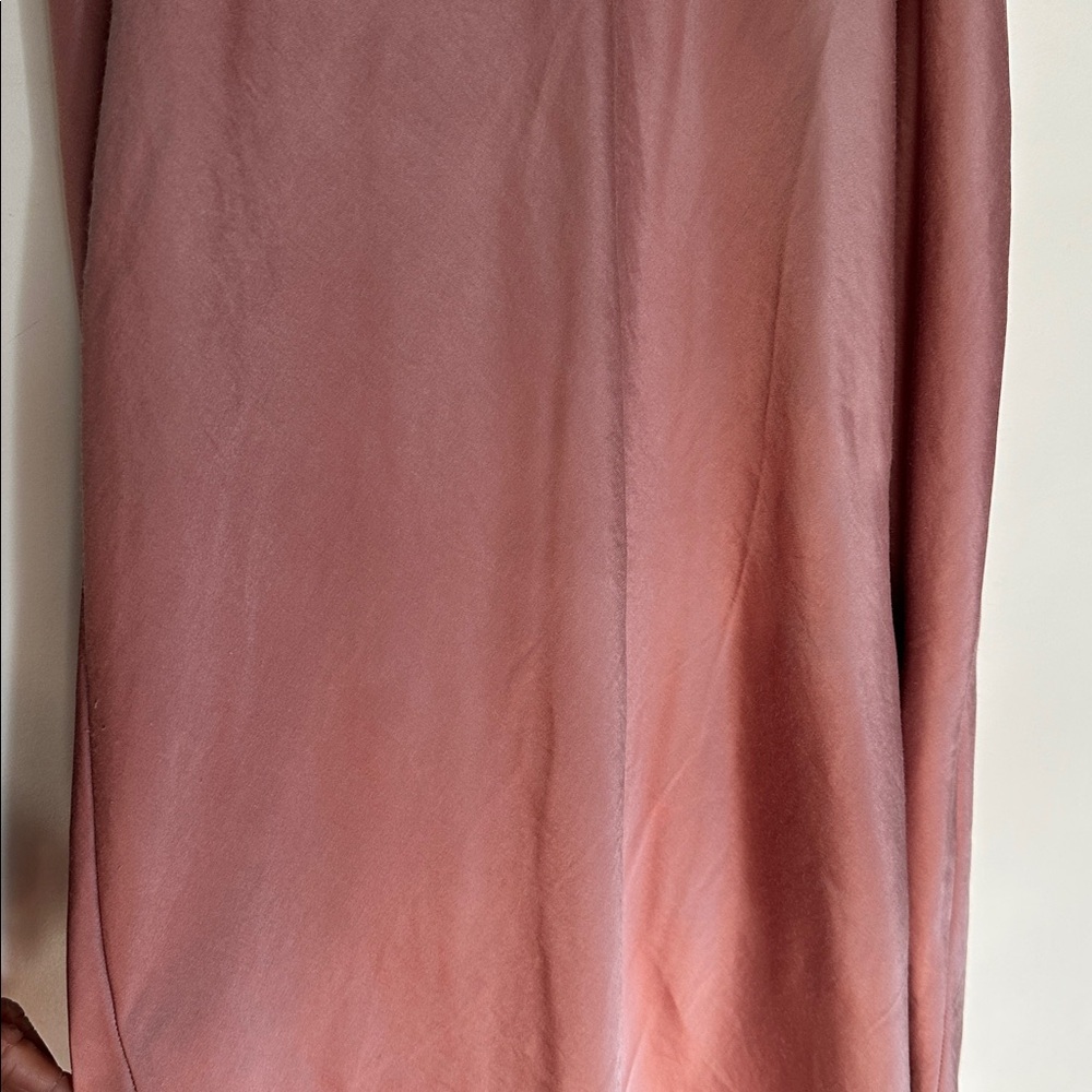 Express Blush Pink Satin Slip midi length Dress Cowl neck size medium - Picture 7 of 7